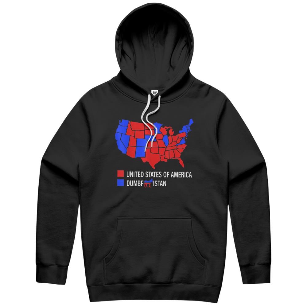 Election Map United States Of America Dumbfuckistan Hoodie