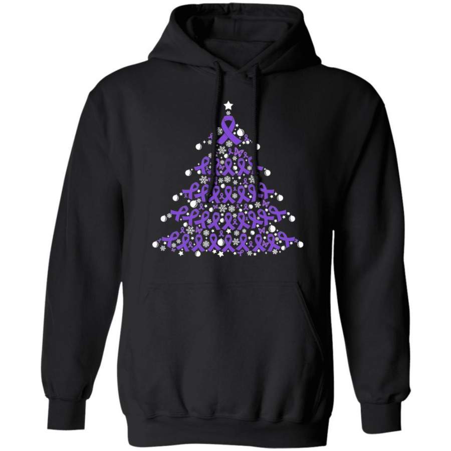Christmas Hoodie Alzheimers Awareness Xmas Tree Hoodie VA12