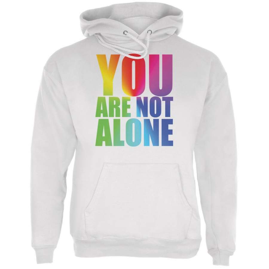 You Are Not Alone LGBT Caitlyn Jenner White Adult Hoodie