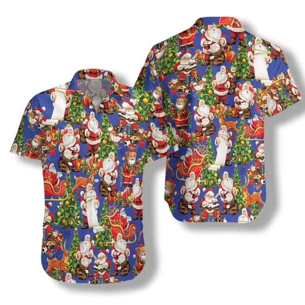 Pattern Christmas Santa Claus Hawaii Shirt For Men Women Adult Ha27350