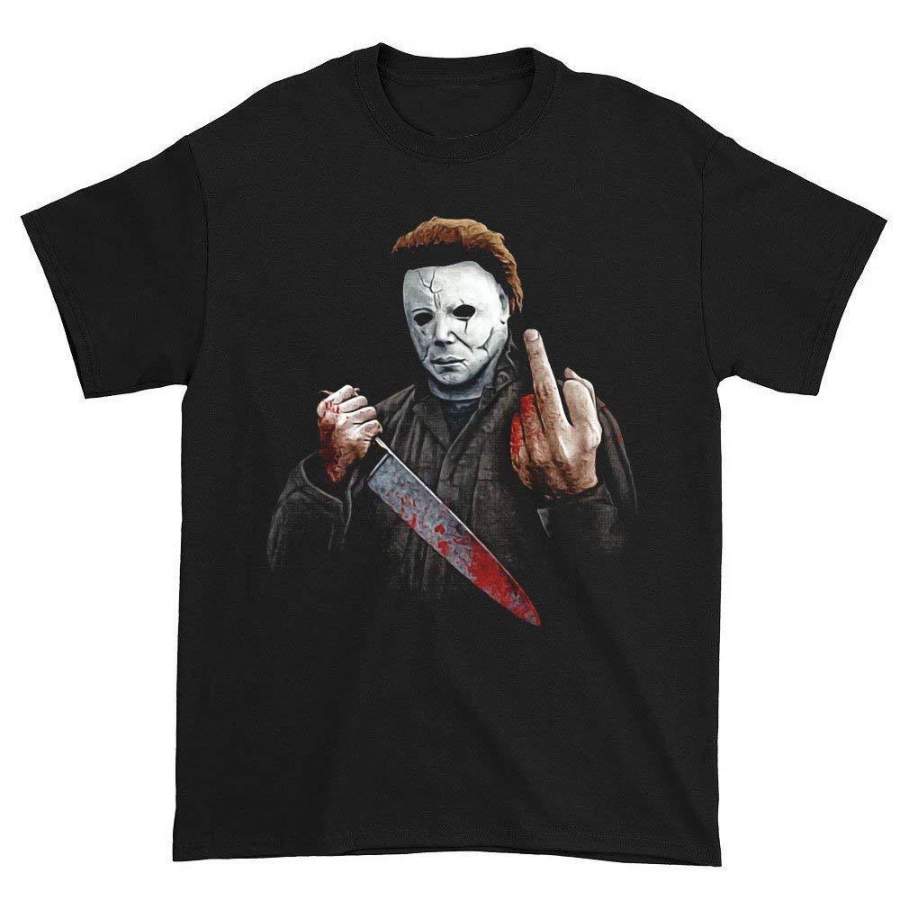 Halloween Michael Myers Middle Finger T-Shirt