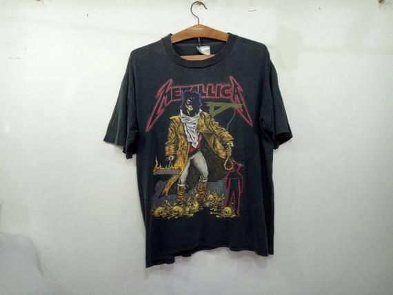 Rare Vtg Metallica Unforgiven Pushead Design 1992 Brockum American Heavy Metal Band Rock Enter Sandman Sad But True Shirt