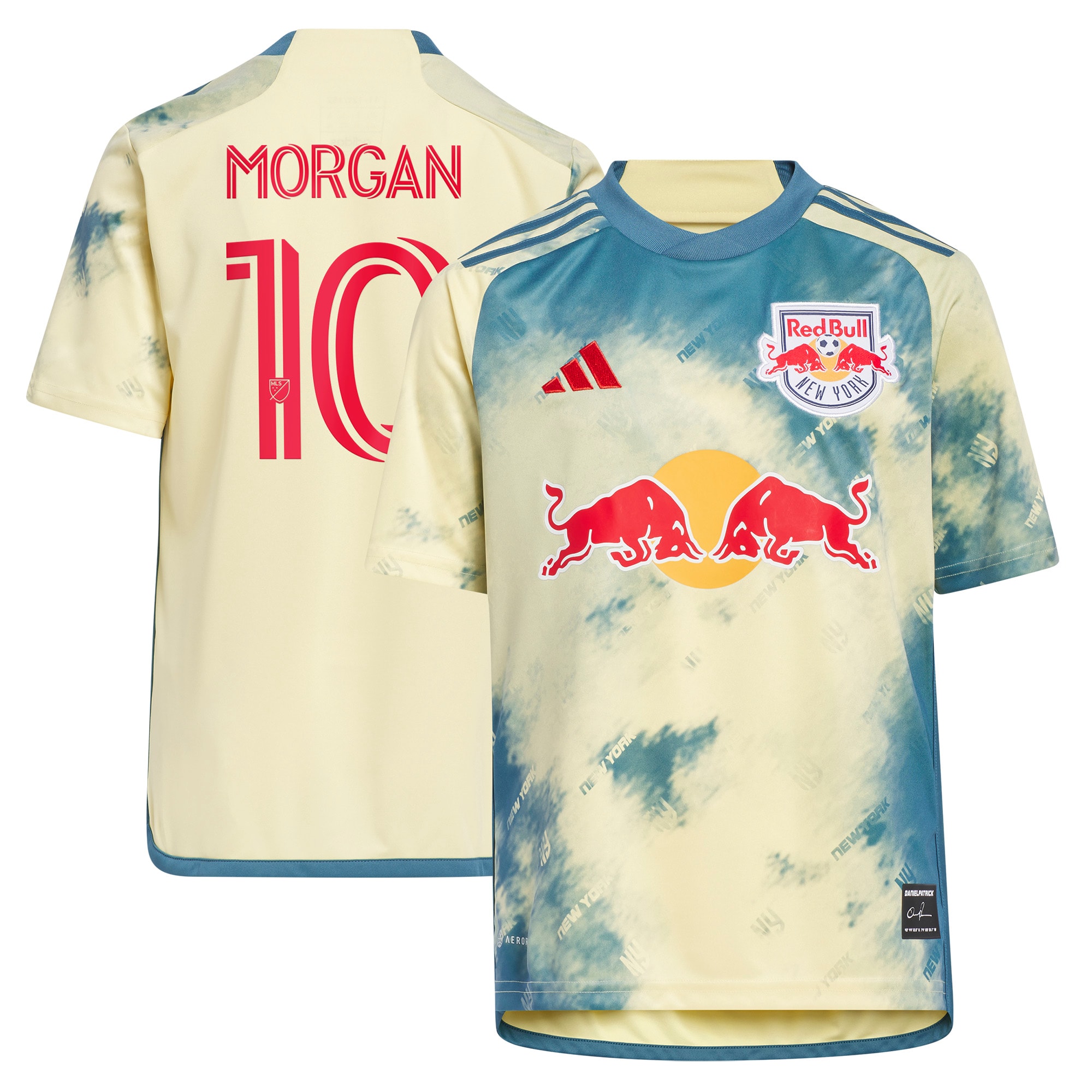 Lewis Morgan New York Red Bulls Youth 2023 Daniel Patrick Kit Replica Jersey – Yellow