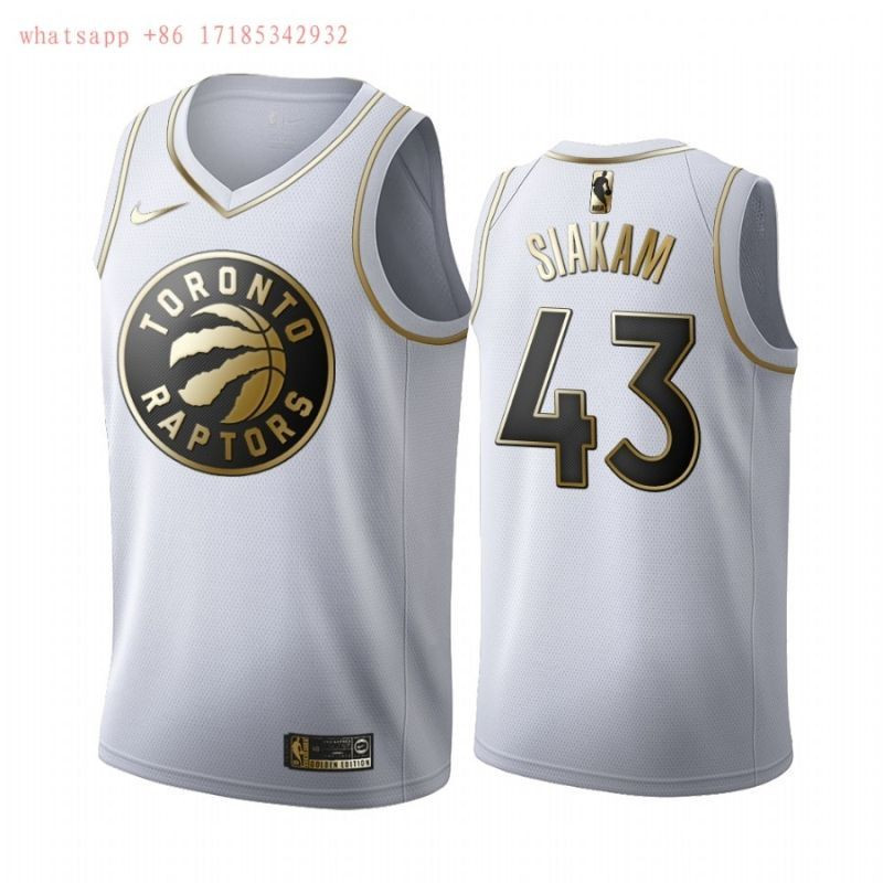 Toronto Raptors Pascal Siakam #43 NBA New Arrival Golden Brandedition White Jersey