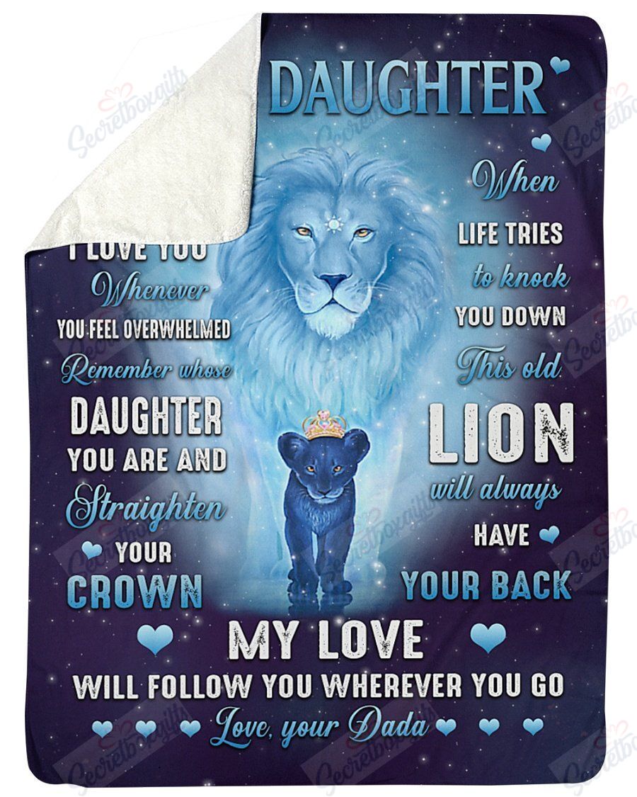 This Old Lion Will Always Have Your Back Dada To Daughter Yq2001187Cl Fleece Blanket