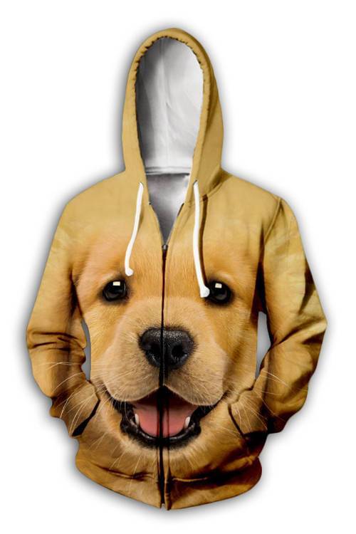 [CITYBARKS] [Zip Hoodie] Animals Dogs Puppy