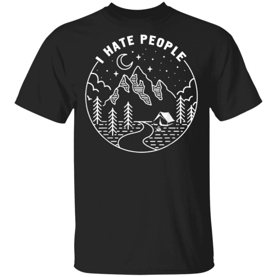 Camping I Hate People Tshirt Mountain Camping Lovers Gift father’s day t shirts