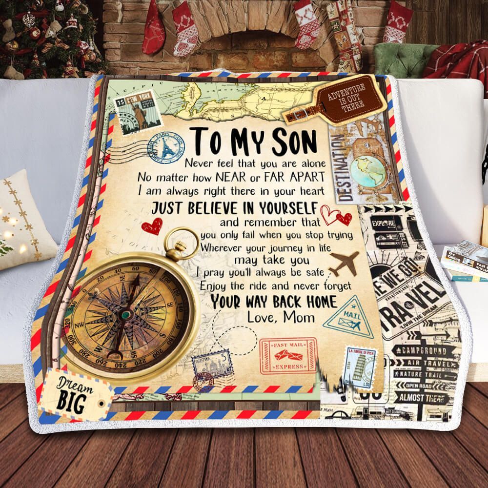 To My Son. I Am Always Here For You Sofa Throw Blanket THB2393V2B