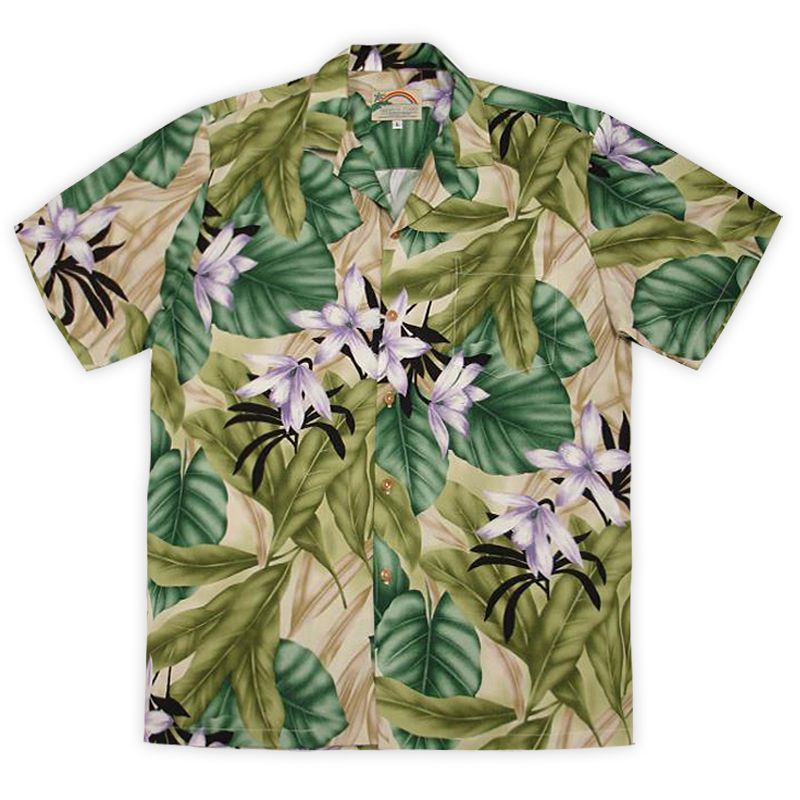 Orchid Jungle Tan High Quality Hawaii Shirt Ha87845