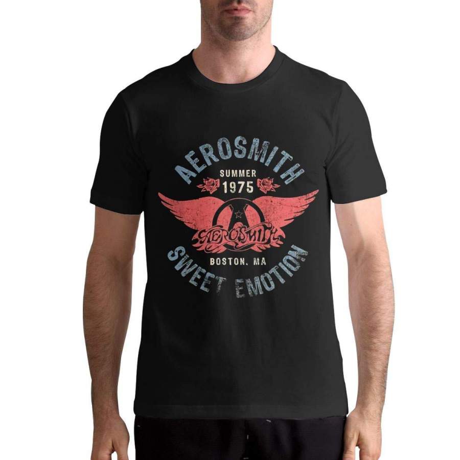 AlbertCox Aerosmith ‘Sweet Emotion Men’s T Shirt Short Sleeve Slim Fit Fashion Cotton Tee