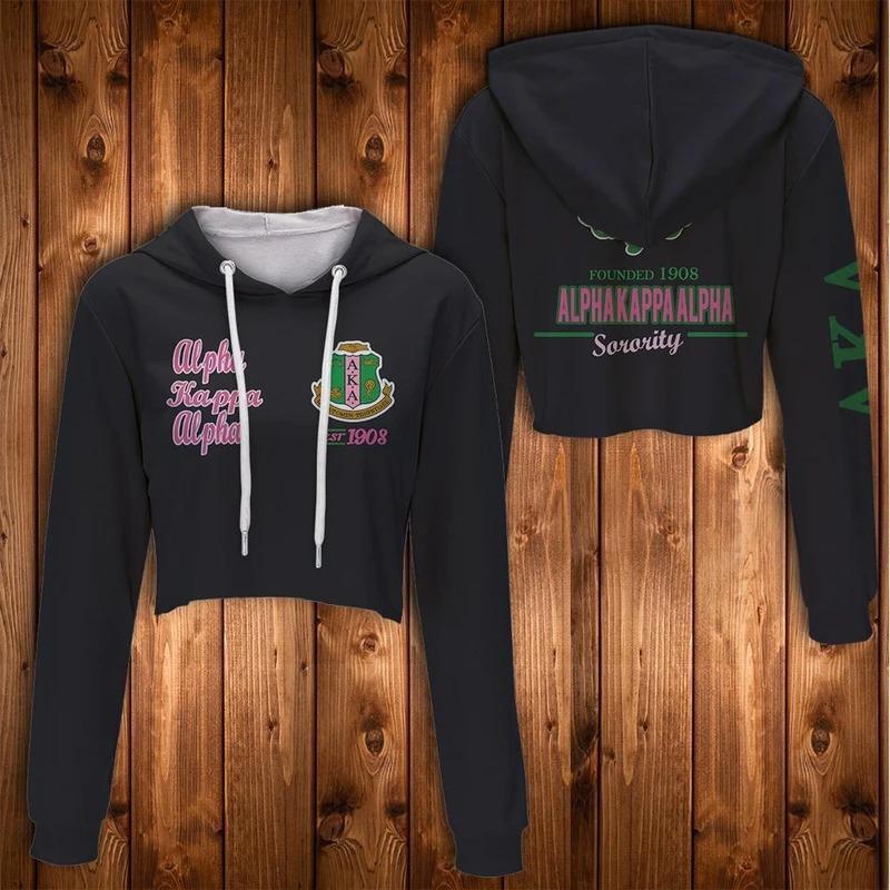 Wonder Print Hoodie – Ivy League Alpha Kappa Alpha Croptop Hoodie