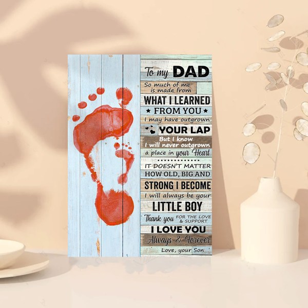 Gift For Dad From Son, Father And Son Gift, Footprint Poster - Poster ...