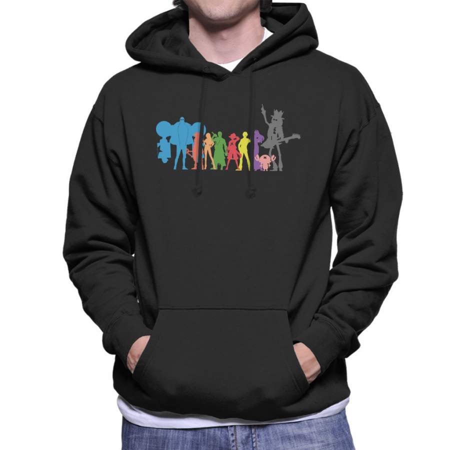One Piece Character Line Up Silhouette Men’s Hooded Sweatshirt