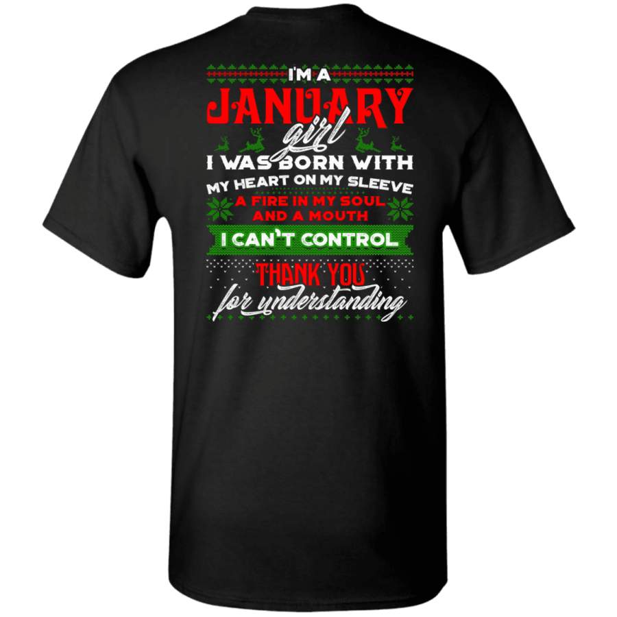 LIMITED EDITION JANUARY GIRL CHRISTMAS BACK PRINT SHIRTS & HOODIES