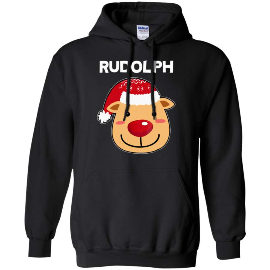 AGR Santa Reindeer Rudolph T-shirt Matching Christmas shirt G185 Gildan Pullover Hoodie 8 oz.