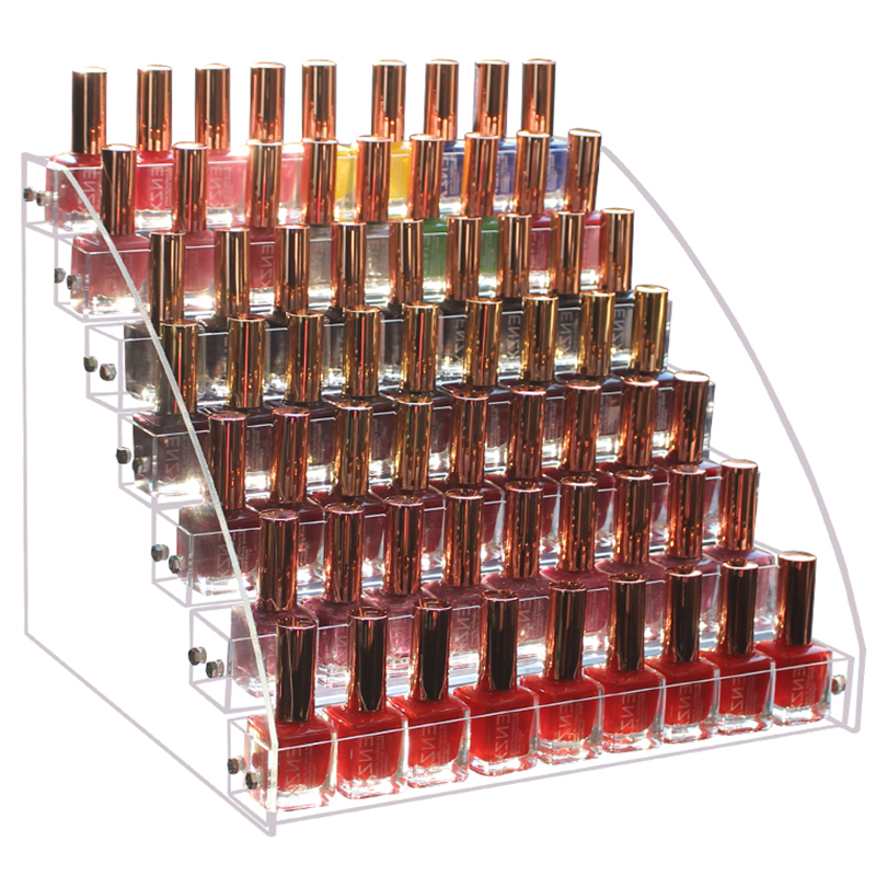 2/3/4/5/6/7Layers Nail Polish Display Stand Clear Cosmetic Varnish Display Rack Holder Essential Oil Bottle Organizer Storage alx