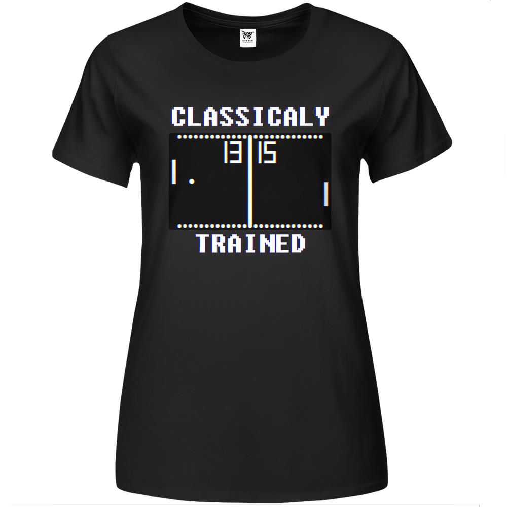 Classicaly Trained Retro Vintage Tennis Video Game Premium Womens T Shirts