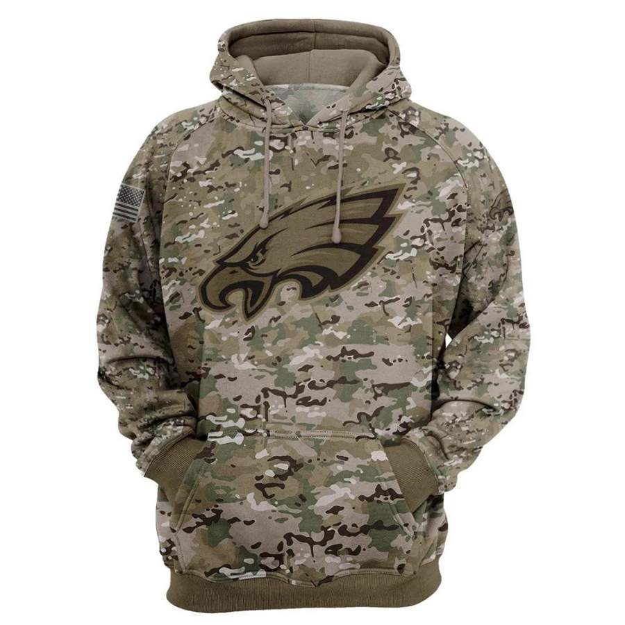 Philadelphia Eagles Camo Hoodie 3D Printed Pullover Zip Up Hoodies