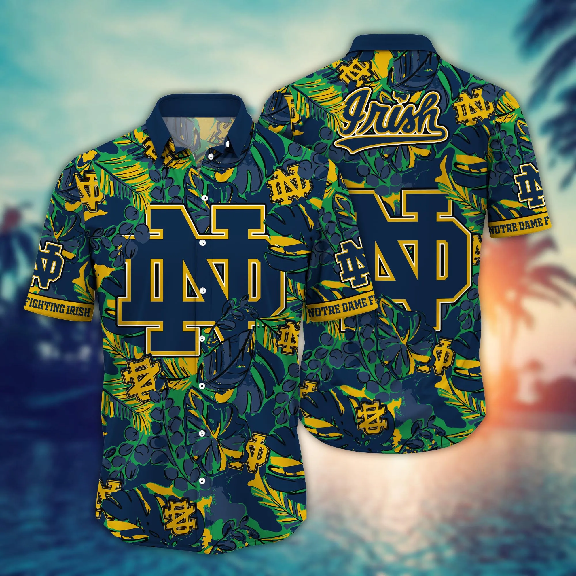 Notre Dame Fighting Irish NCCA Hawaiian Shirt Daylight Aloha Shirt