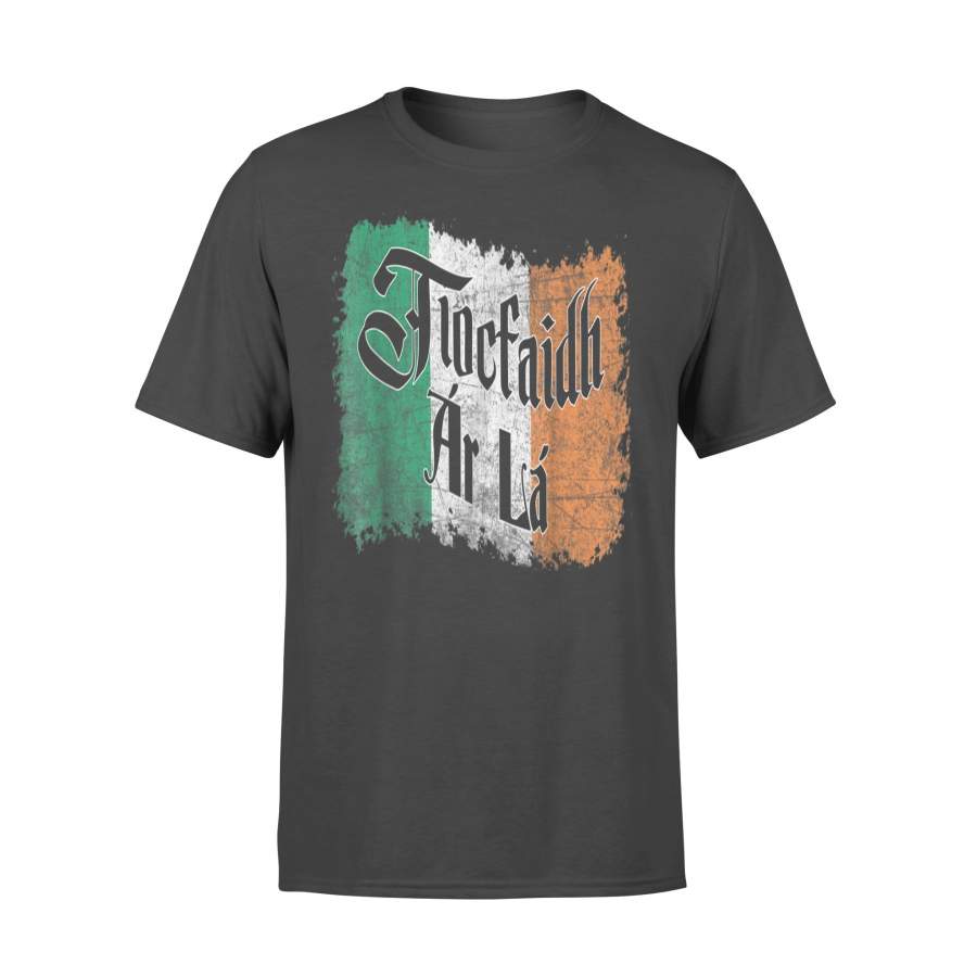 Tiocfaidh Ar La T-Shirt – Vintage Ireland Irish Flag Shirt – Standard T-shirt