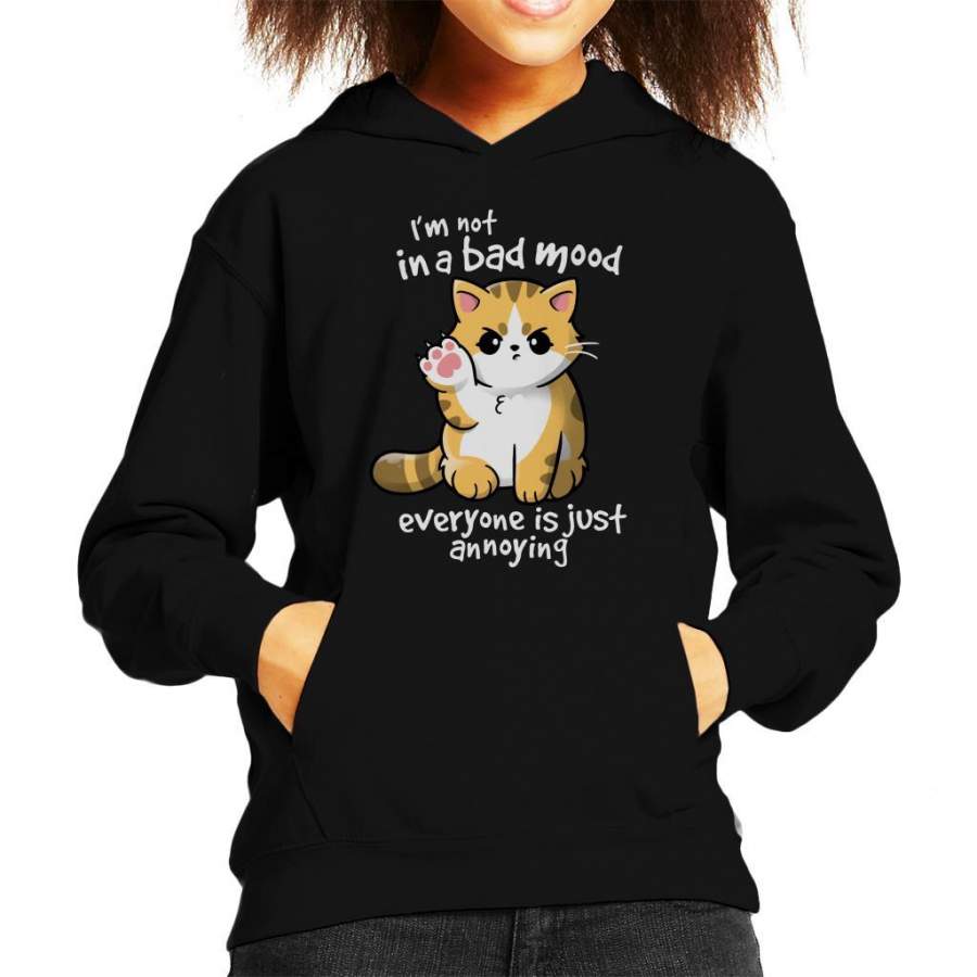 Bad Mood Cat Kid’s Hooded Sweatshirt