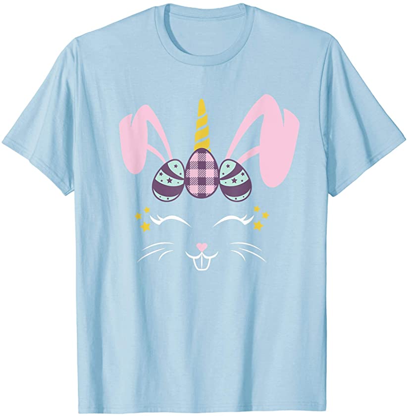 Bunny Unicorn Face Easter Day Rabbit T-Shirt