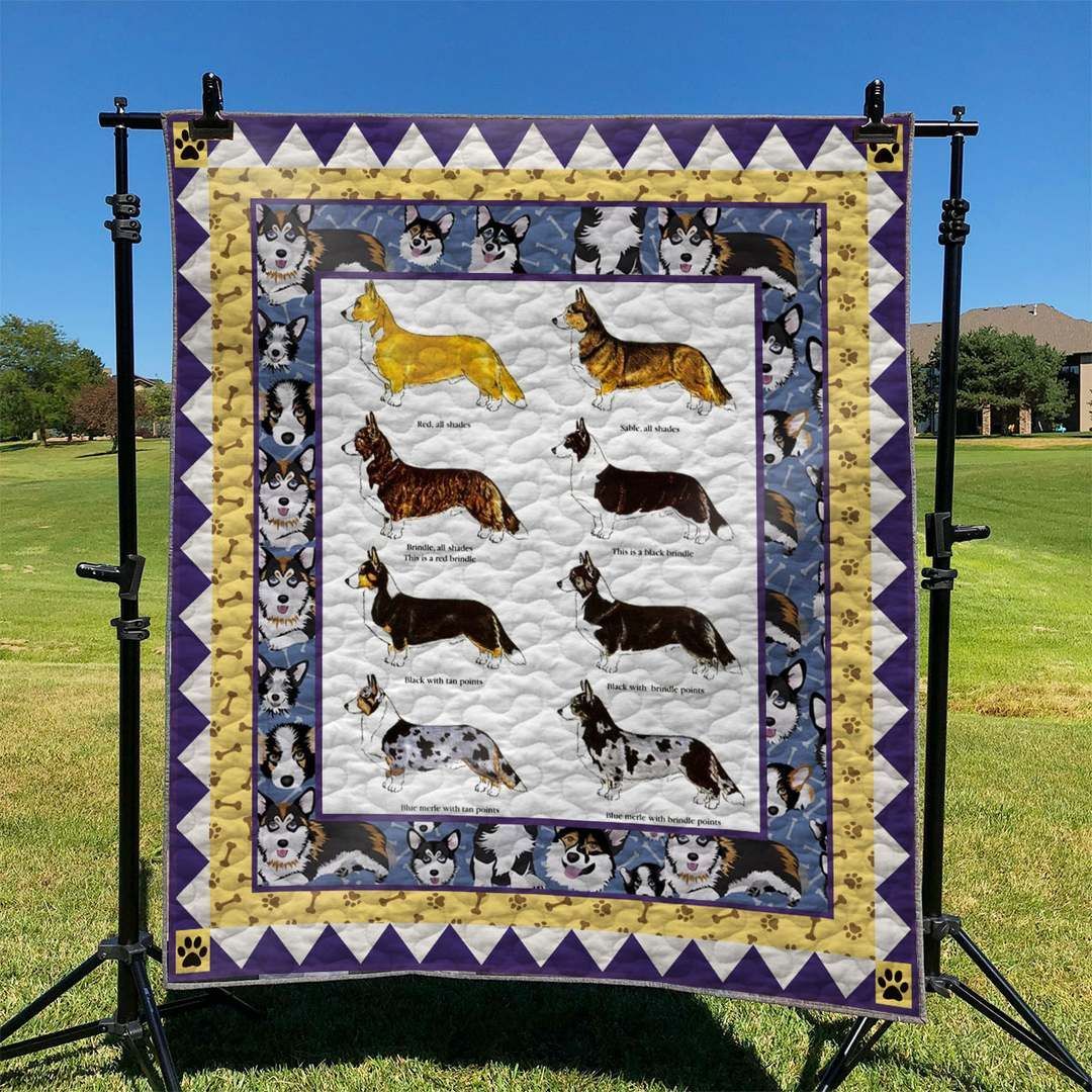 Corgi Dog HUR23308 3D Customized Quilt CAMLI2307