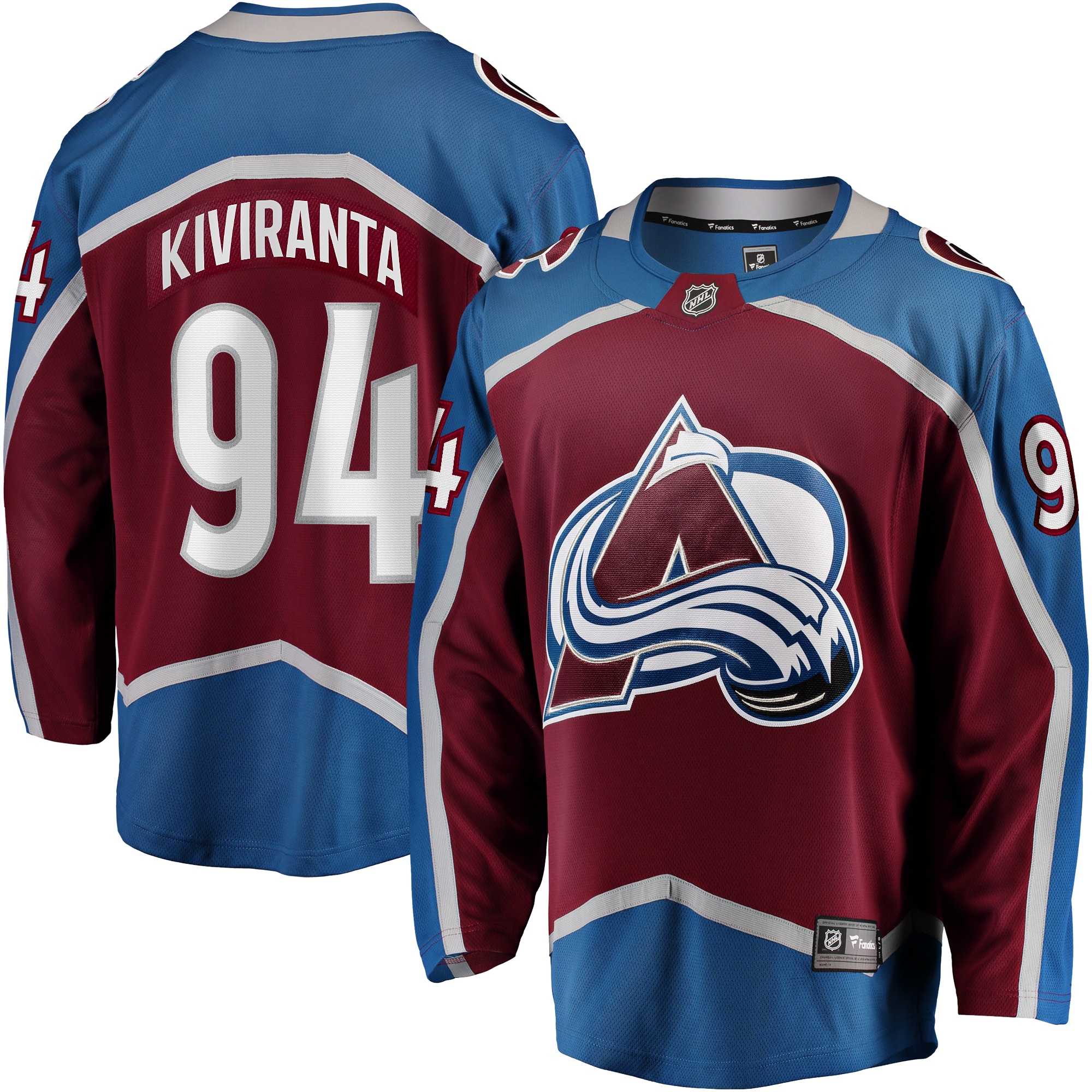 Joel Kiviranta Colorado Avalanche Branded Home Premier Breakaway Player Jersey – Maroon