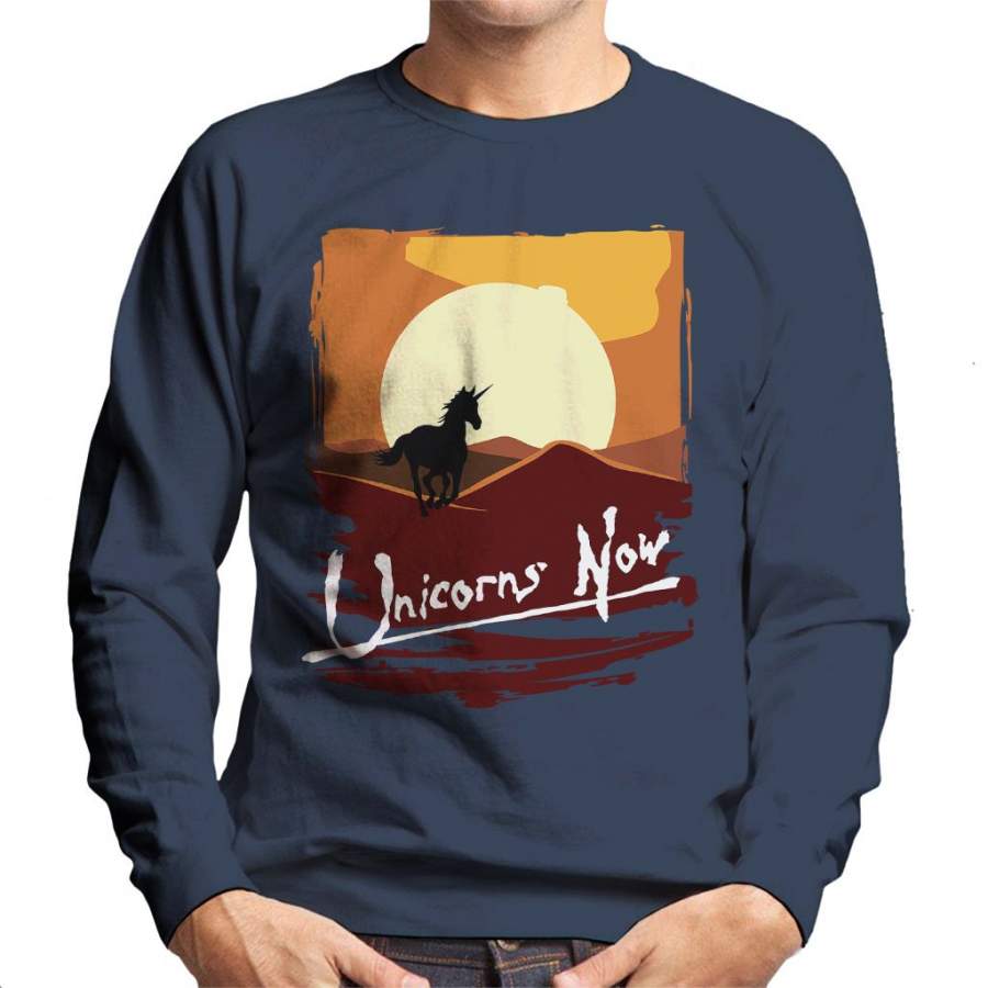 Unicorns Now Apocalypse Now Men’s Sweatshirt