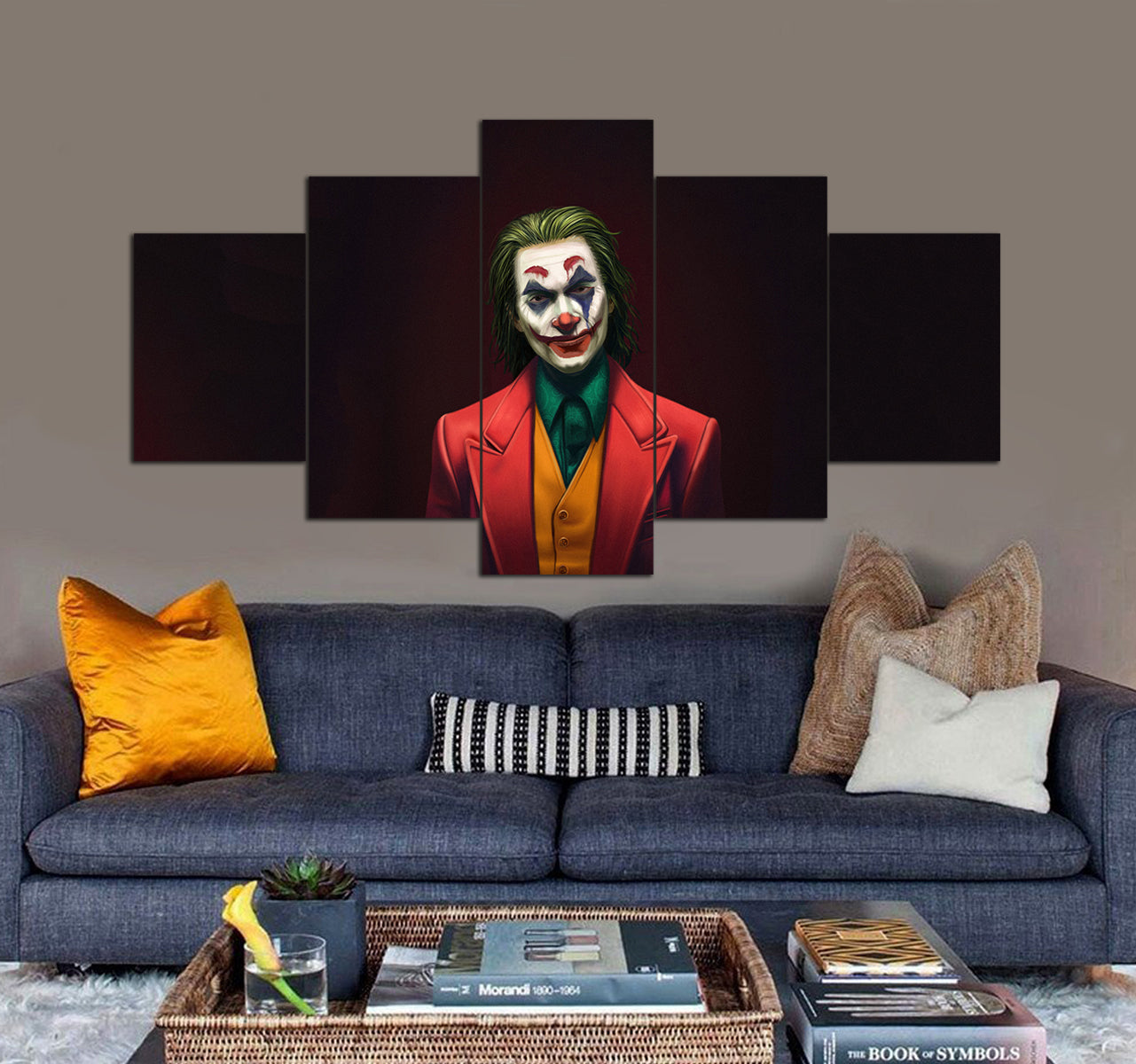 Joker Movie Art 2 3D 5 piece canvas art