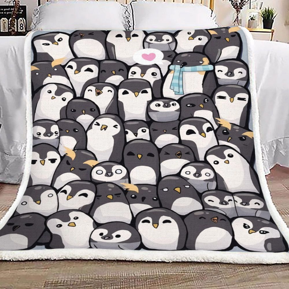 Penguin Sherpa Fleece Blanket KOVR