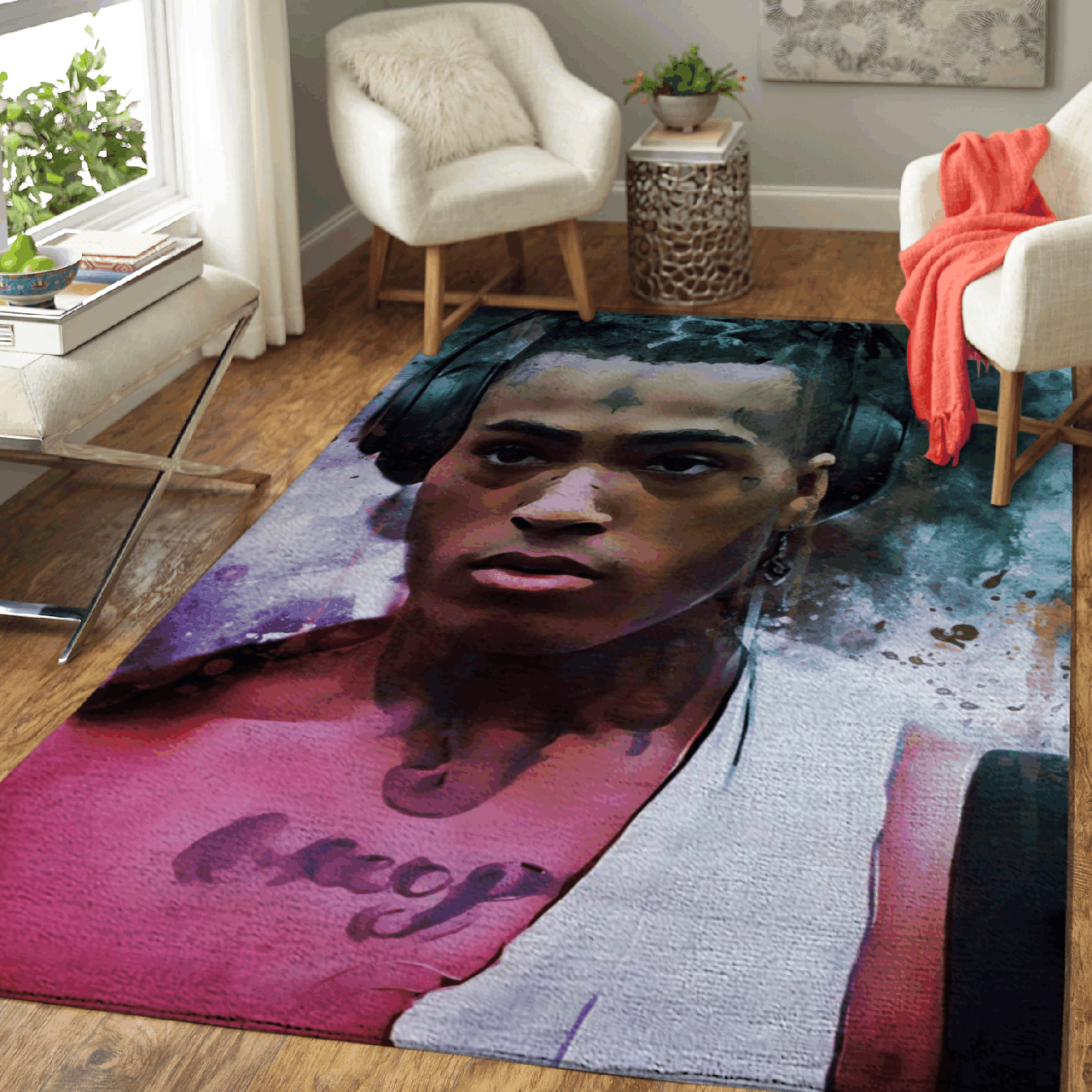 XXXTentacion The Legend Rapper Rock And Emo Anniversary Area Rug