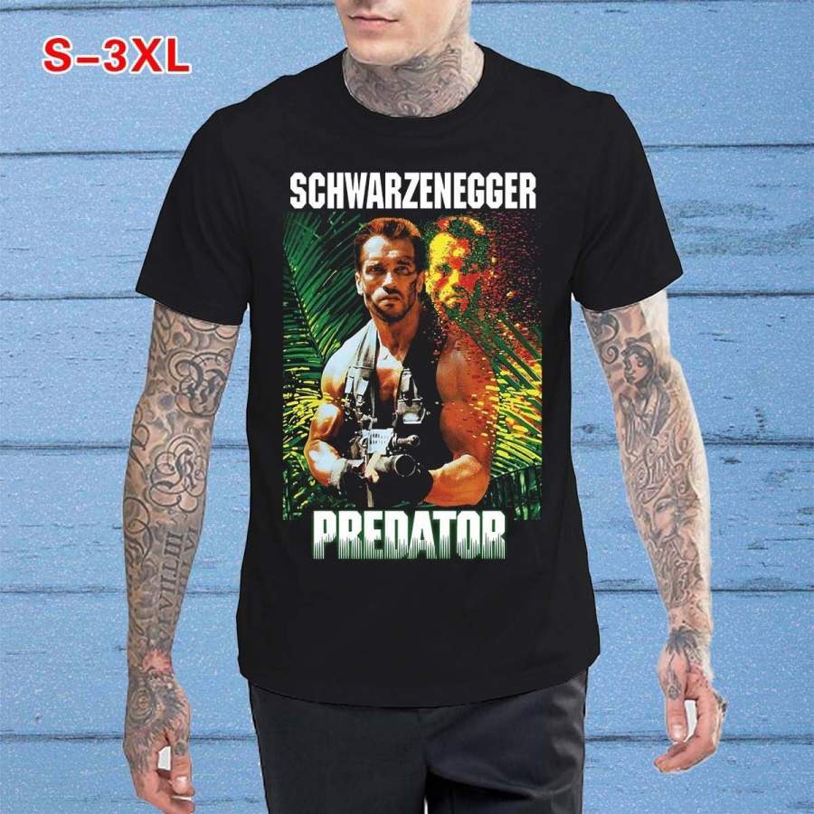 PREDATOR Movie Poster Ver. 1 Arnold Schwarzenegger Men’s T-Shirt