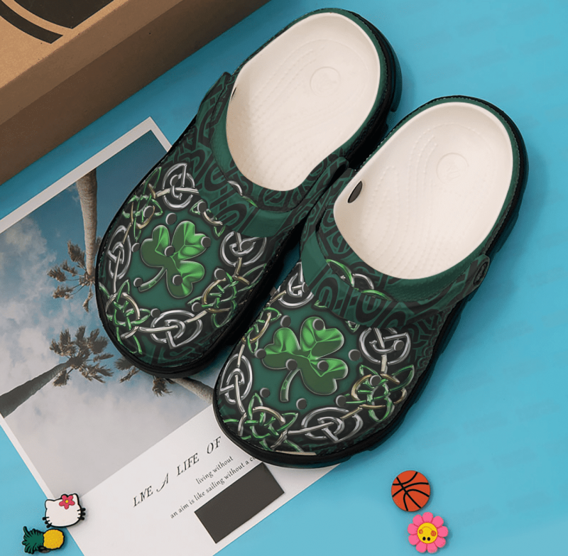 St Patricks Day Irish Shamrock Circle Celtics Crocband Shoes