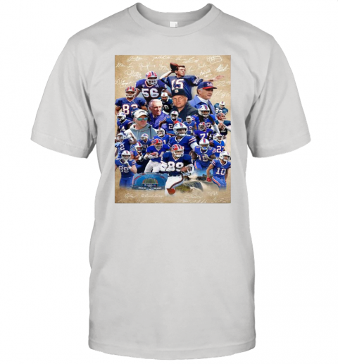 The Buffalo Bills Team Football Full Players 2021 Signatures Unisex Jersey Tee