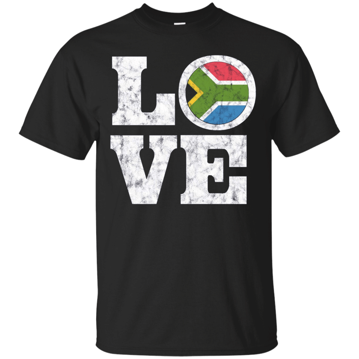 South Africa Love T-Shirt Proud African Flag Distressed Tee