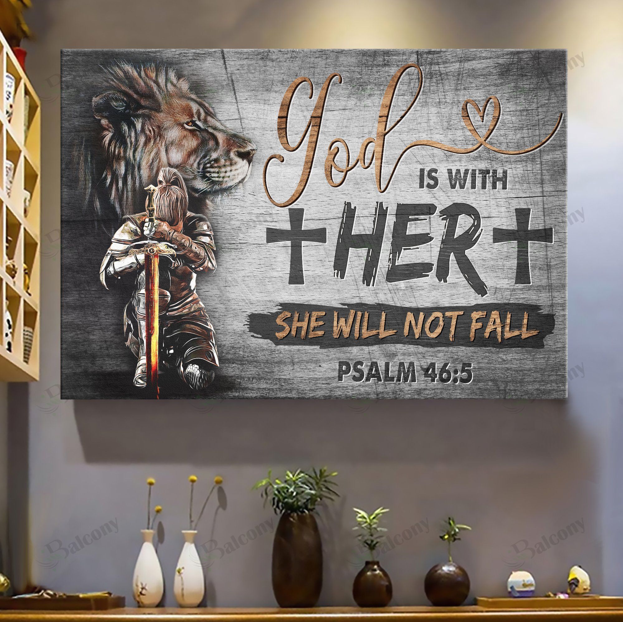 Jesus – Woman Warrior ”God Is With Her” Canvas And Poster 107