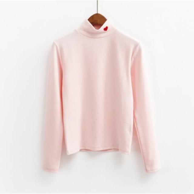 Candy Heart Turtleneck Harajuku Long Sleeve Sweater