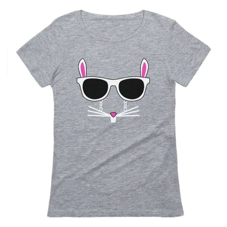 Easter Bunny – Cool Glasses Rabbit Face Women T-Shirt