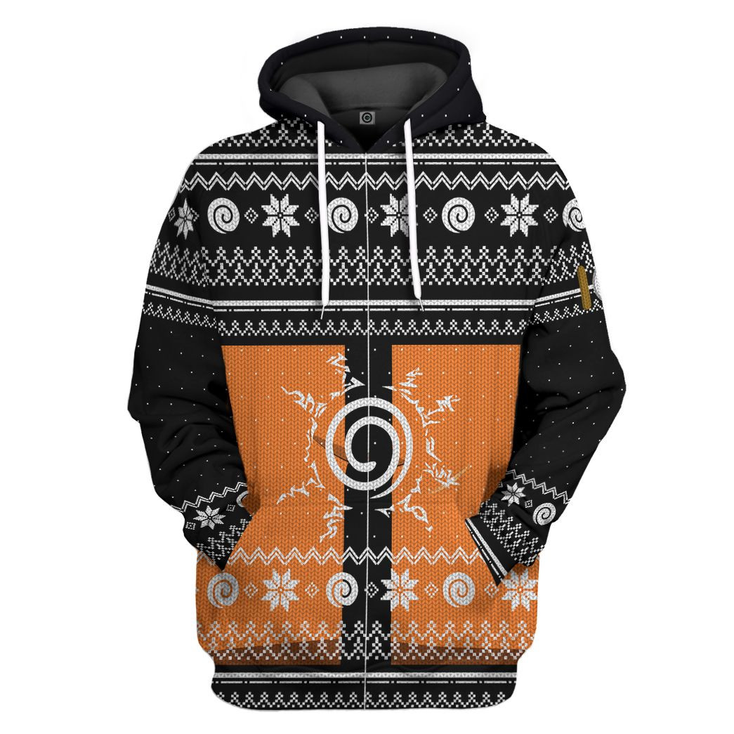 3D Naruto Shippuden Ugly Christmas Sweater Custom Tshirt Hoodie Apparel