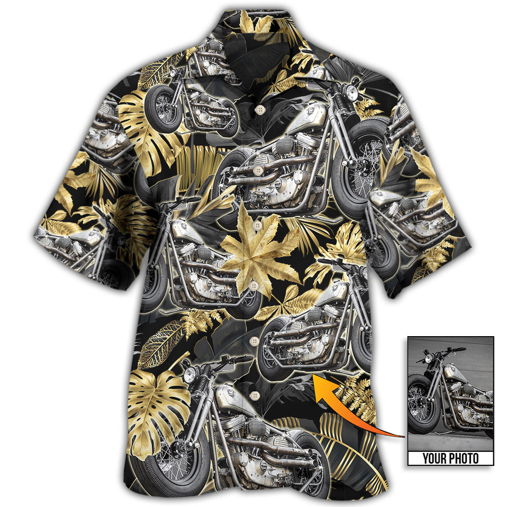 Bobber Motorcycle Tropical Vibe Custom Photo Hawaii Shirt Ha105141