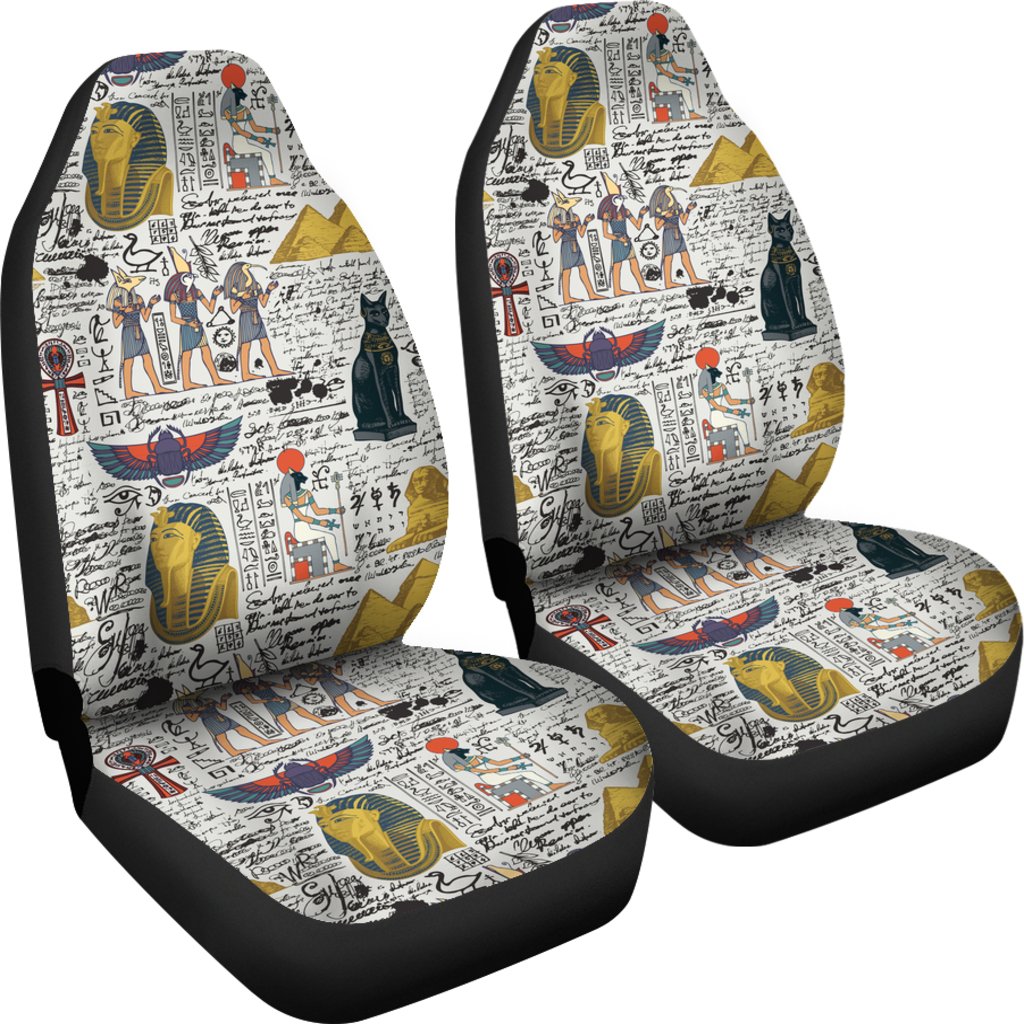 Gyptian Gods And Illegible Characters In Retro Car Seat Covers ...