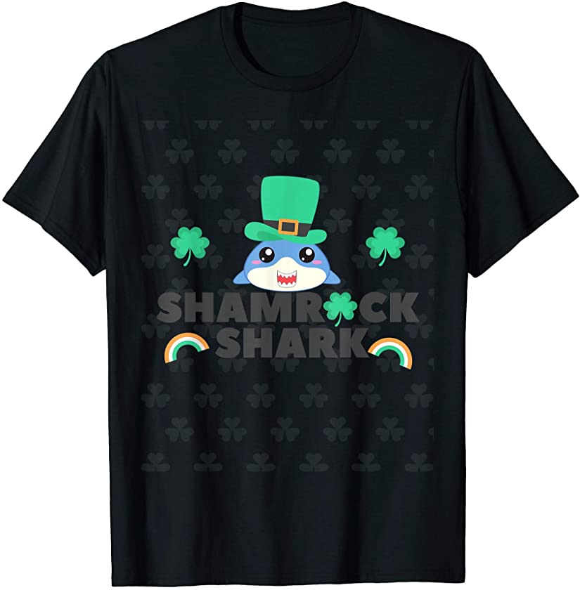 St Patrick’s Day Shamrock Lucky Shark T-Shirt