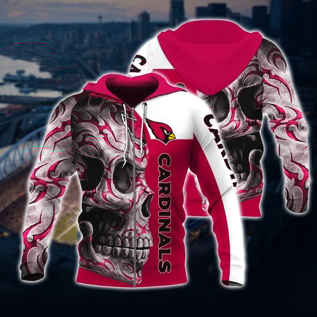 Arizona Football Hoodie, Arizona Football Skull Tattoo Hoodie, American Football Hoodie, Unisex, Hoodie, Zip Hoodie Fashion24Hs