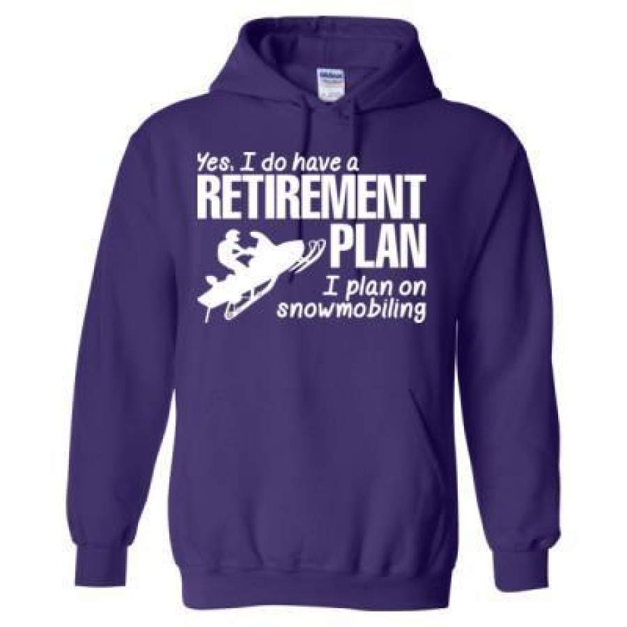 AGR Retirement Plan I Plan On Snowmobiling – Heavy Blend™ Hooded Sweatshirt