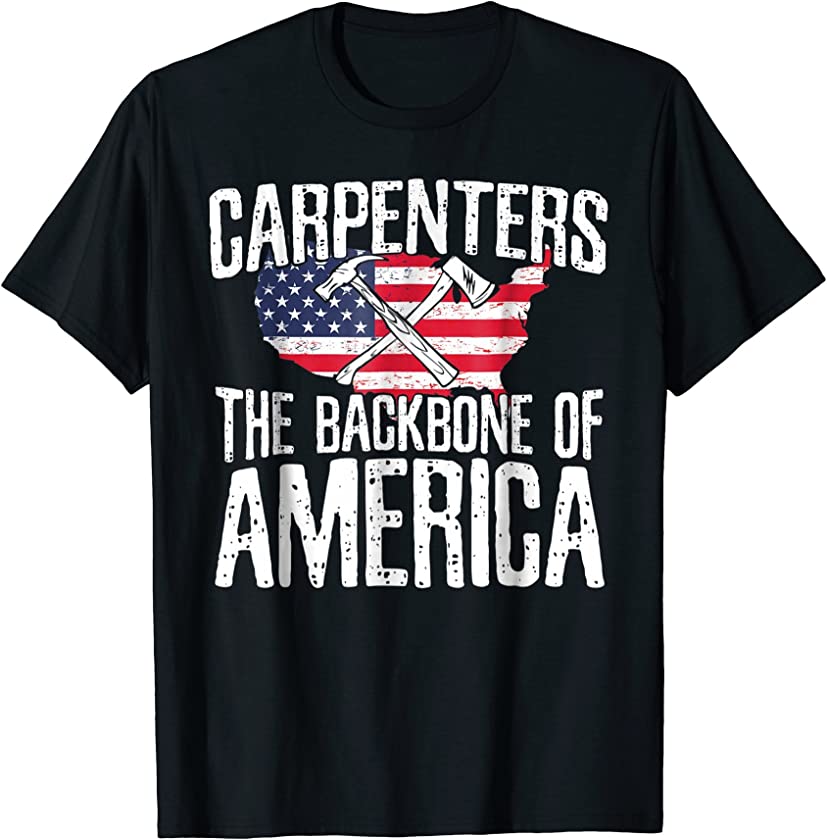 Carpenter Shirt Backbone of America Flag Vintage