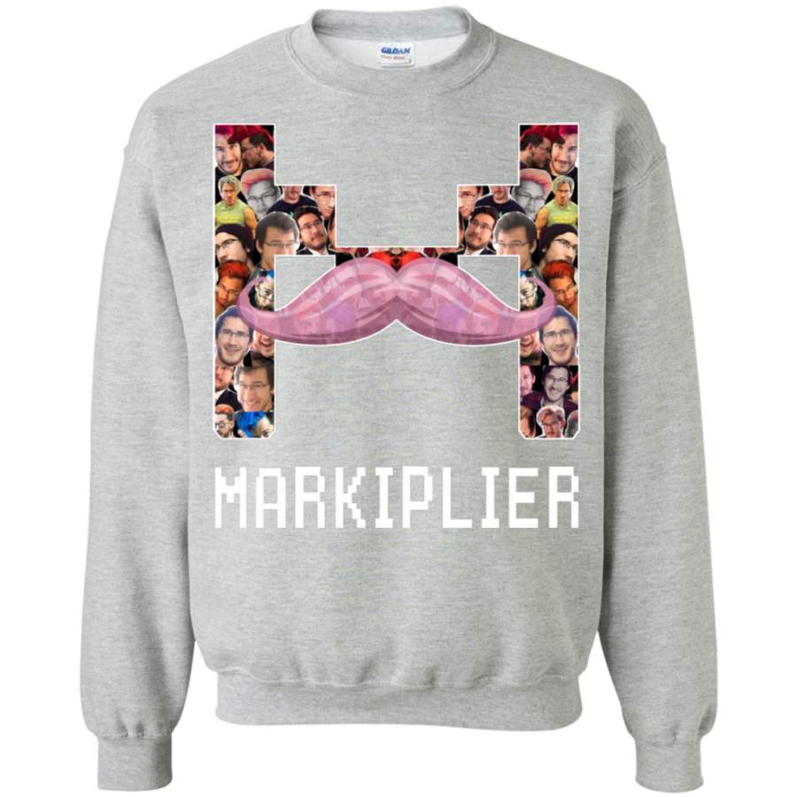 AGR markiplier-logo-collage Crewneck Pullover Sweatshirt