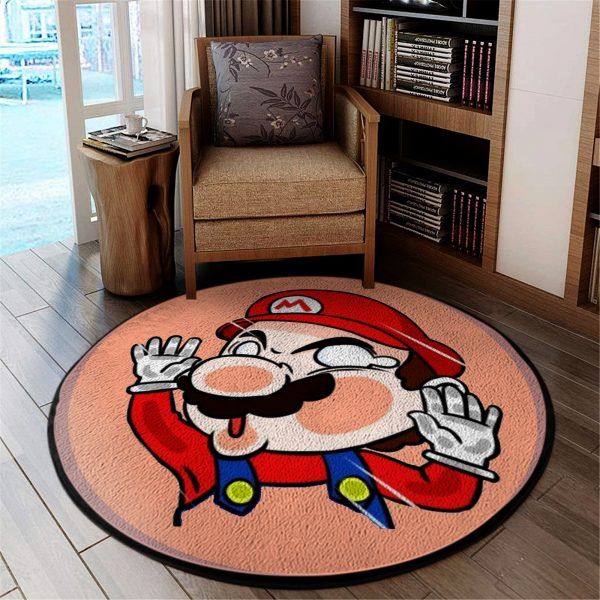 The 20 Rug Mario Living Room Round Carpet RR111130, Christmas Gift Floor Decor