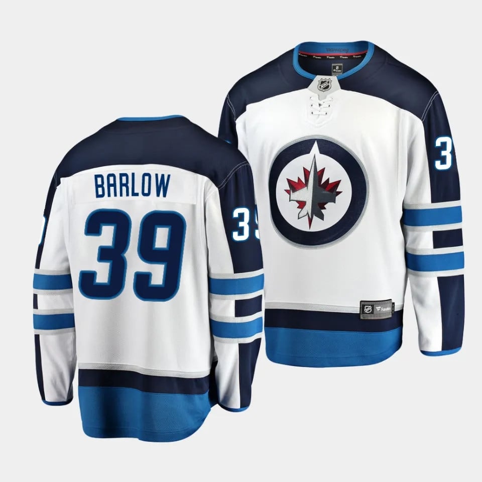 Colby Barlow #39 Winnipeg Jets 2023 NHL Draft Away Breakaway Men Jersey – White