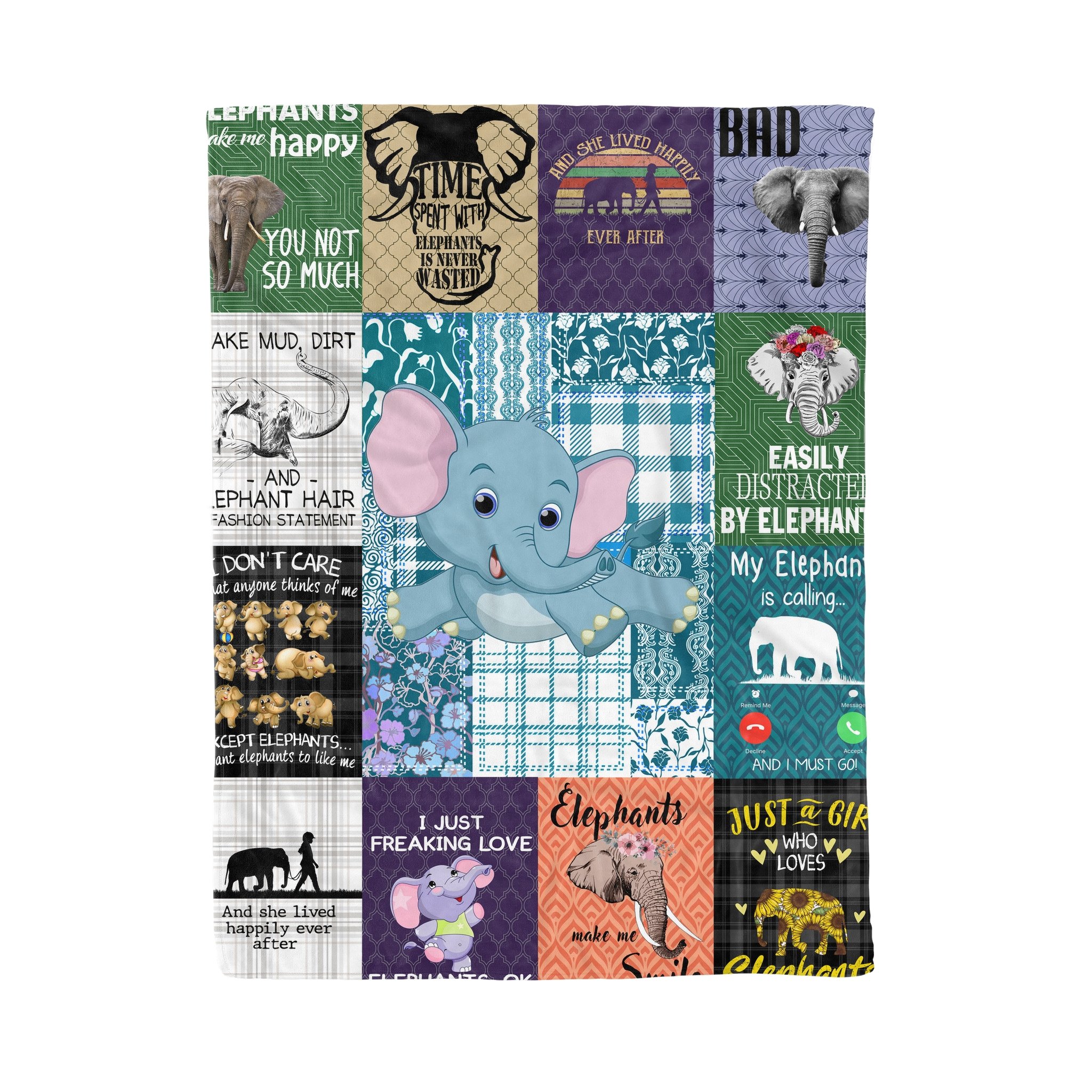 Sunshine89 – Various elephant – Fleece Blanket